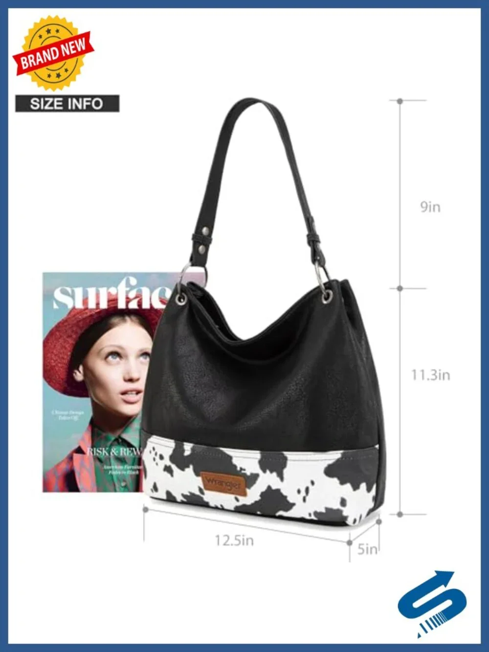 Vegan Leather Hobo Bag Top Handle Shoulder Purse with Detachable Crossbody Strap